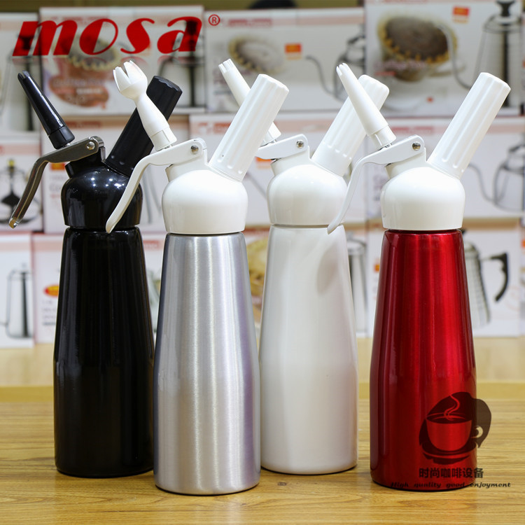 台湾咖啡器具品牌:mosa奶油枪 奶油发泡器打奶器 冰意式咖啡制作