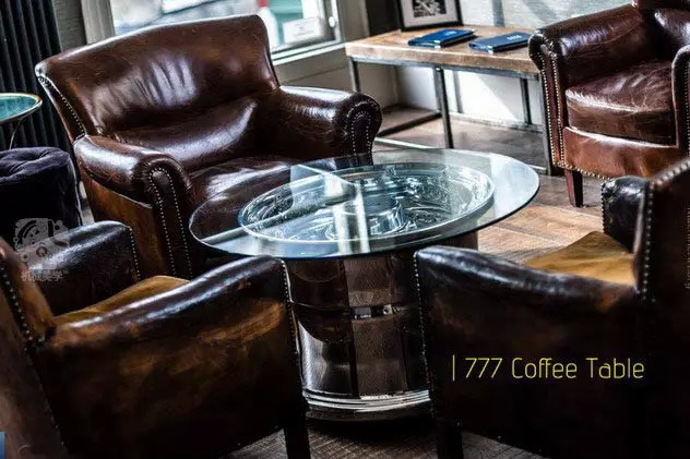 波音 777 轮毂打磨的咖啡桌